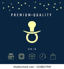 Baby pacifier icon. Graphic elements for your design