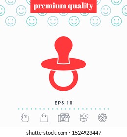 Baby pacifier - icon. Graphic elements for your design
