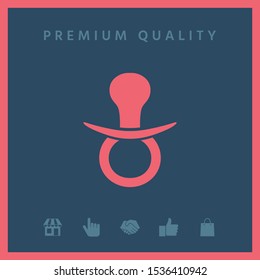 Baby pacifier icon. Graphic elements for your design