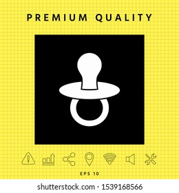 Baby pacifier - icon. Graphic elements for your design