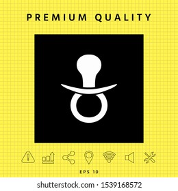 Baby pacifier icon. Graphic elements for your design