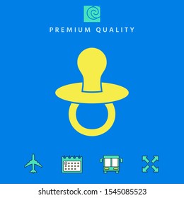 Baby pacifier - icon. Graphic elements for your design