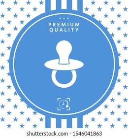Baby pacifier - icon. Graphic elements for your design