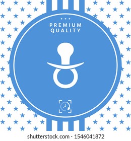 Baby pacifier icon. Graphic elements for your design