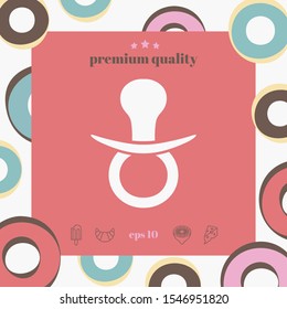 Baby pacifier icon. Graphic elements for your design
