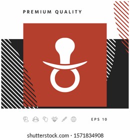 Baby pacifier icon. Graphic elements for your design