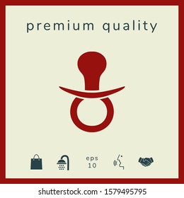 Baby pacifier icon. Graphic elements for your design