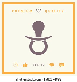 Baby pacifier icon. Graphic elements for your design