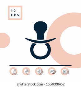 Baby pacifier icon. Graphic elements for your design