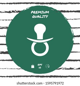 Baby pacifier icon. Graphic elements for your design