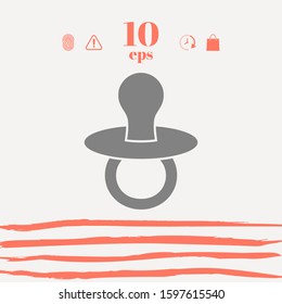 Baby pacifier - icon. Graphic elements for your design