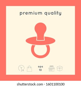 Baby pacifier - icon. Graphic elements for your design
