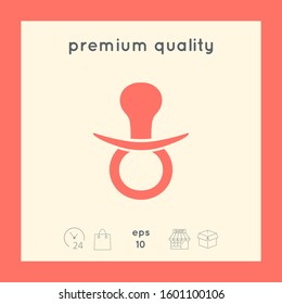 Baby pacifier icon. Graphic elements for your design