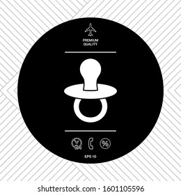 Baby pacifier - icon. Graphic elements for your design