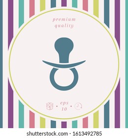 Baby pacifier icon. Graphic elements for your design