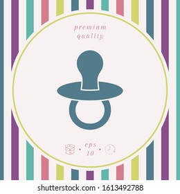 Baby pacifier - icon. Graphic elements for your design