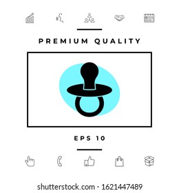 Baby pacifier - icon. Graphic elements for your design