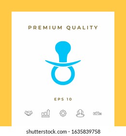 Baby pacifier icon. Graphic elements for your design