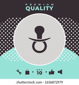 Baby pacifier icon. Graphic elements for your design