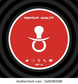 Baby pacifier icon. Graphic elements for your design