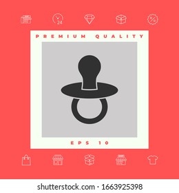 Baby pacifier - icon. Graphic elements for your design
