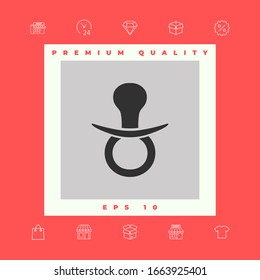 Baby pacifier icon. Graphic elements for your design