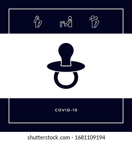 Baby pacifier - icon. Graphic elements for your design