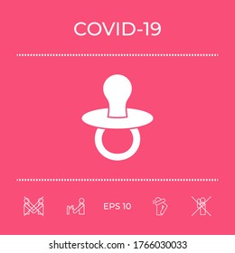 Baby pacifier - icon. Graphic elements for your design