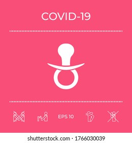 Baby pacifier icon. Graphic elements for your design