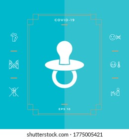 Bebé pacificador - icono. Elementos gráficos para su diseño