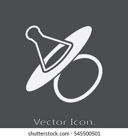 Baby pacifier Icon isolated of flat style. Vector illustration.