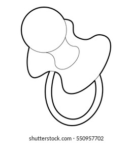 Baby pacifier icon. Isometric 3d illustration of baby pacifier vector icon for web