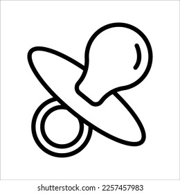 baby pacifier icon on white background