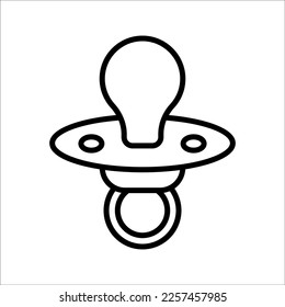 baby pacifier icon on white background