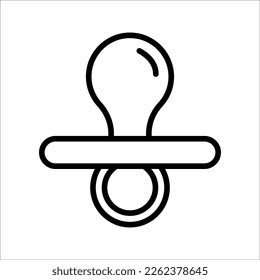 baby pacifier icon on white background