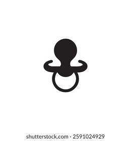Baby pacifier icon silhouette vector image