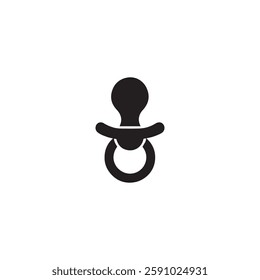 Baby pacifier icon silhouette vector image
