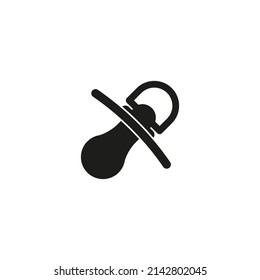 Baby pacifier icon. Simple flat vector illustration on a white background.