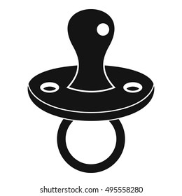 Baby pacifier icon in simple style on a white background vector illustration