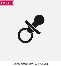 Baby pacifier icon Vector.