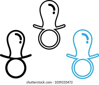 Baby Pacifier Icon Vector Art Illustration