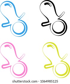 Baby Pacifier Icon Vector Art Illustration