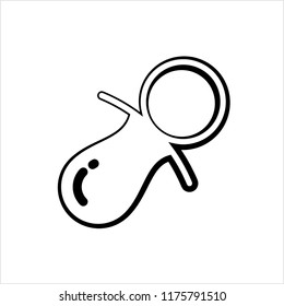Baby Pacifier Icon Vector Art Illustration