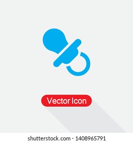 Baby Pacifier Icon Vector Illustration Eps10