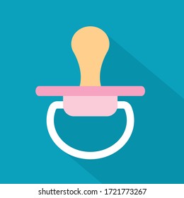 Icono de pacificador bebé, ilustración vectorial