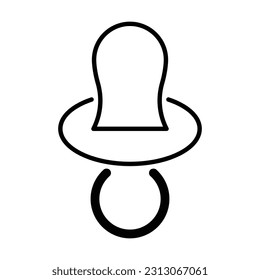 baby pacifier icon, baby vector, pacifier illustration