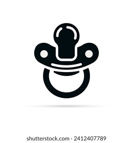 Baby pacifier icon. Vector illustration
