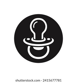 Baby pacifier icon. Vector illustration