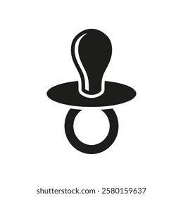 Baby pacifier icon. Vector illustration.