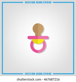 Baby pacifier icon. Vector illustration eps10.